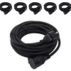Chacon Rallonge Électrique-Lot de 6 rallonges 1x16A - 3500W - 10m - Noir -
