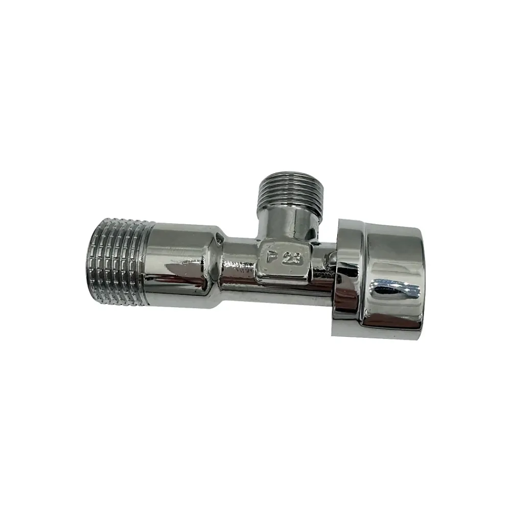 Monmobilierdesign Lot de 5 Robinet vanne d'angle chrome avec rosace 1/2" x 3/8"