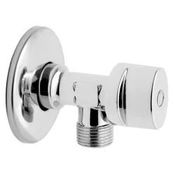 Monmobilierdesign Lot de 5 Robinet vanne d'angle chrome avec rosace 1/2