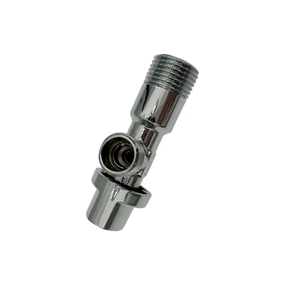 Monmobilierdesign Lot de 5 Robinet vanne d'angle chrome avec rosace 1/2" x 3/8"