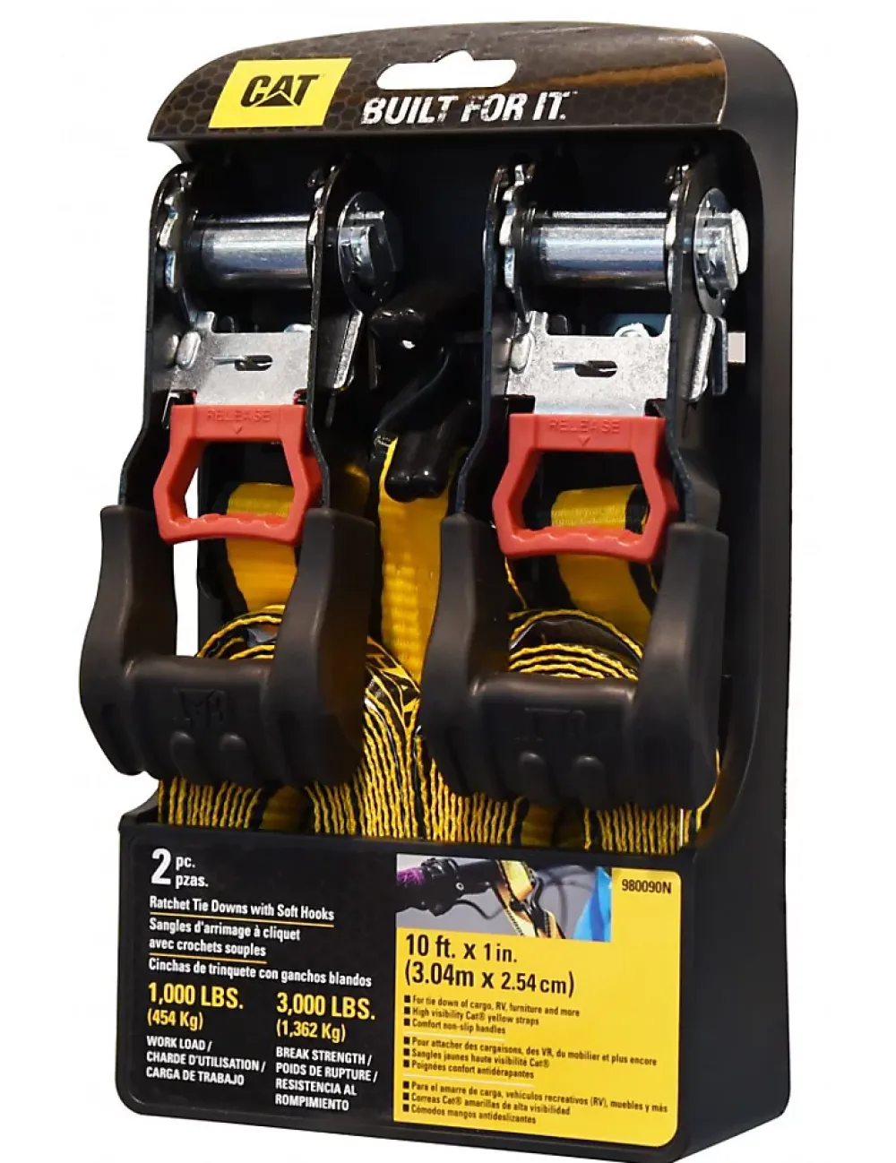 Caterpillar Sangle-LOT DE 2 SANGLES D'ARRIMAGE A CLIQUET
