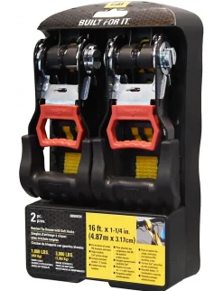 Caterpillar Sangle-LOT DE 4 SANGLES D' ARRIMAGE A CLIQUET AVEC CROCHETS