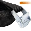Linxor Lot de 2 sangles d'arrimage avec boucle - 25 mm x 5 m - Noir -