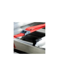 Thirard Lot de 2 sangles de serrage, 5m à boucle autoserrante, rouge -