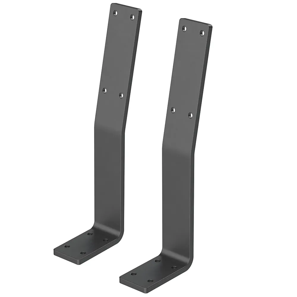Ml-Design Equerre De Fixation-Lot de 2 supports de dossier en acier gris à visser pour siège lit 345x90x50 mm