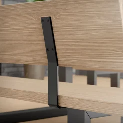 Ml-Design Lot de 2 supports de dossier en acier à visser pour siège banc lit 345x90x50 mm