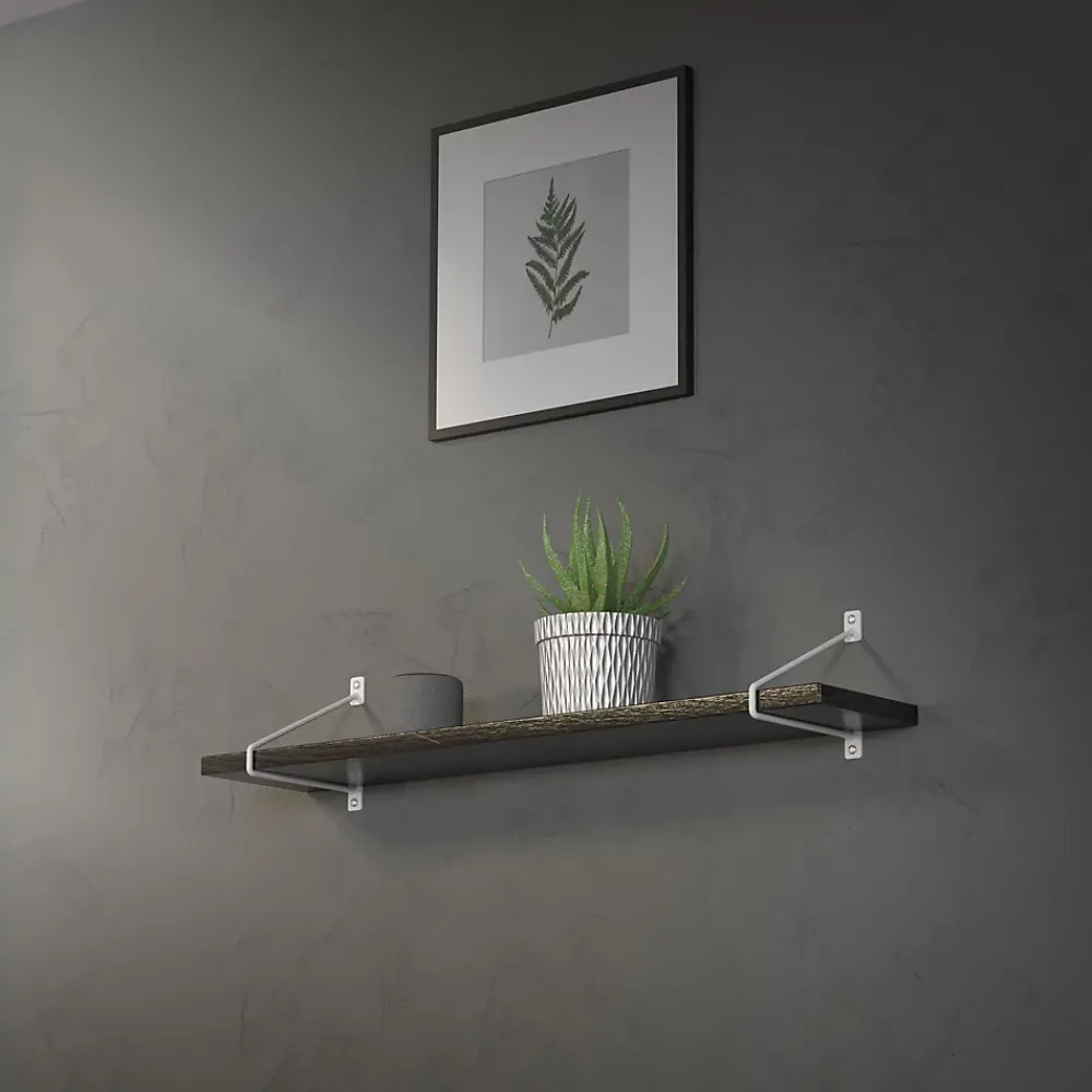 Ml-Design Equerre De Fixation-Lot de 2 supports d'Etagere murale console décorative en acier