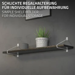 Ml-Design Equerre De Fixation-Lot de 2 supports d'Etagere murale console décorative en acier