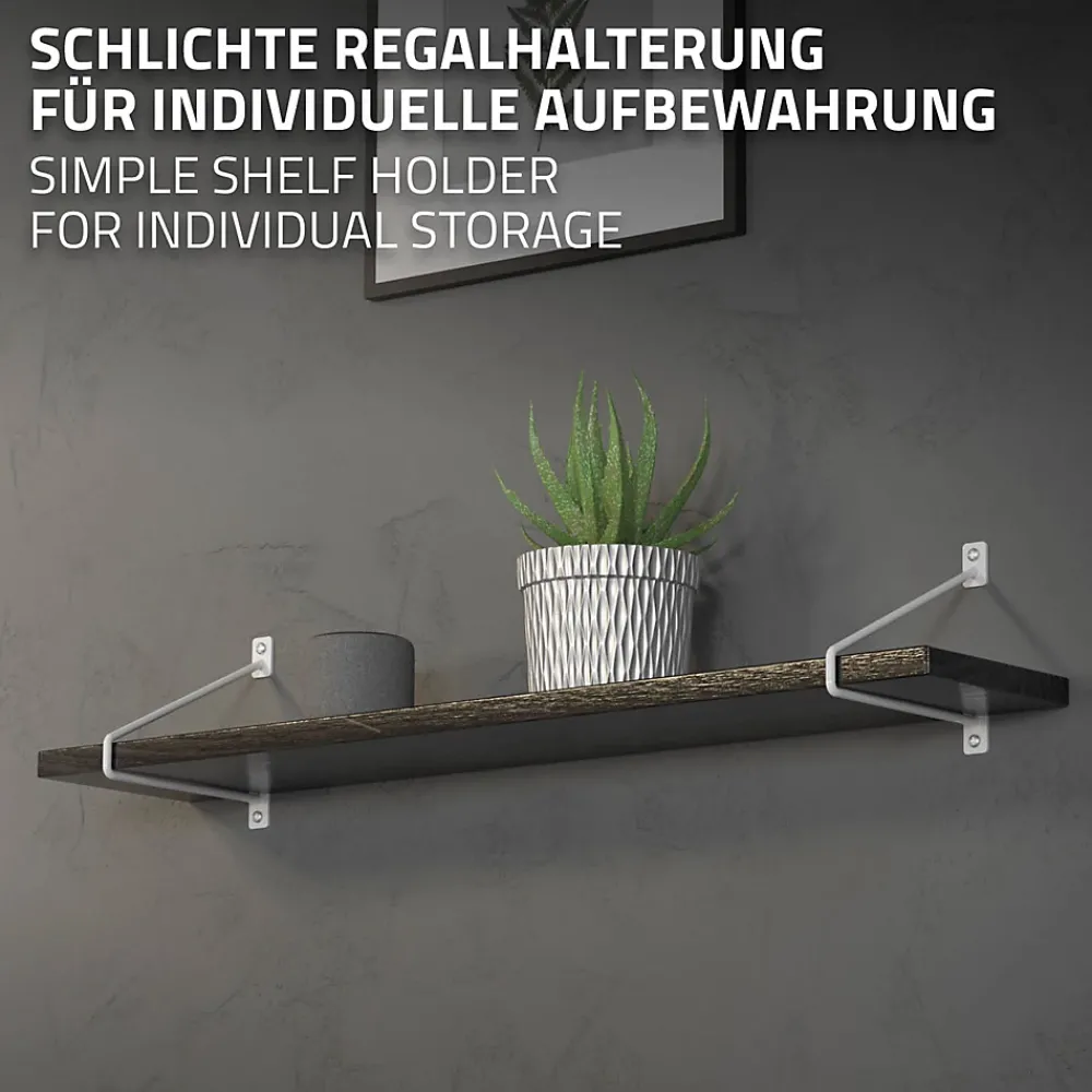 Ml-Design Equerre De Fixation-Lot de 2 supports d'Etagere murale console décorative en acier