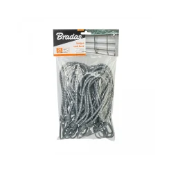 Lem Select Lot de 25 tendeurs boucle élastique 20cm diam 6mm avec 1 crochet métal