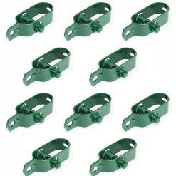 Linxor Tendeur, Sandow Et Élastique-Lot de 10 tendeurs en acier galvanisé plastifié N3 pour fil de grillage - Vert -