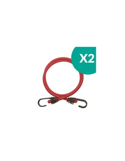Thirard Lot de 2 tendeurs en caoutchouc à crochets, 8mmx1m, rouge -