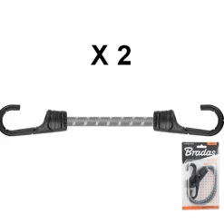 Lem Select Tendeur, Sandow Et Élastique-Lot de 2 tendeurs élastiques 40cm diam 8mm crochet métal renforcé PVC