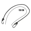 Linxor Lot de 10 tendeurs sandows élastiques avec 2 crochets - 150 cm - Noir -