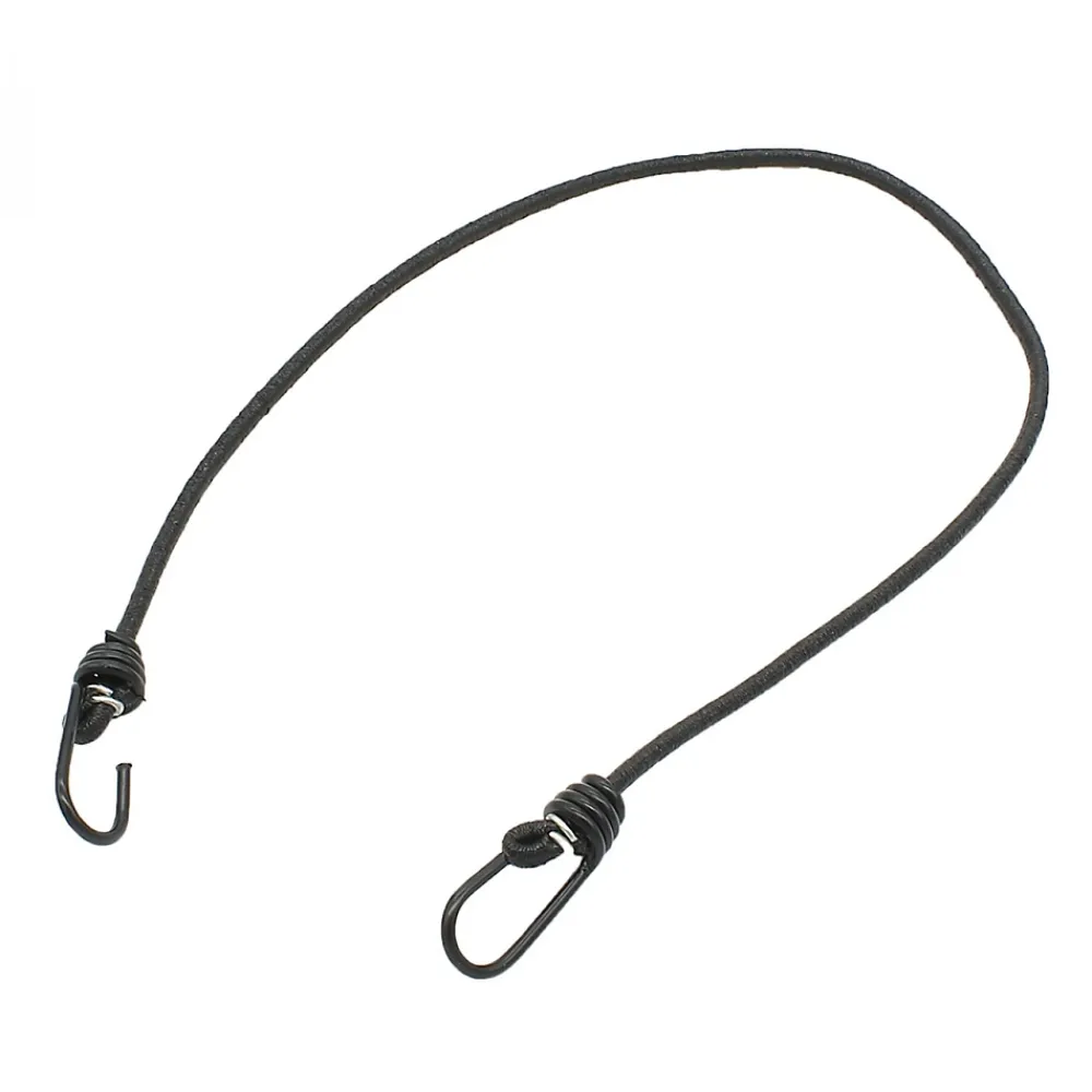 Linxor Lot de 10 tendeurs sandows élastiques avec 2 crochets - 150 cm - Noir -