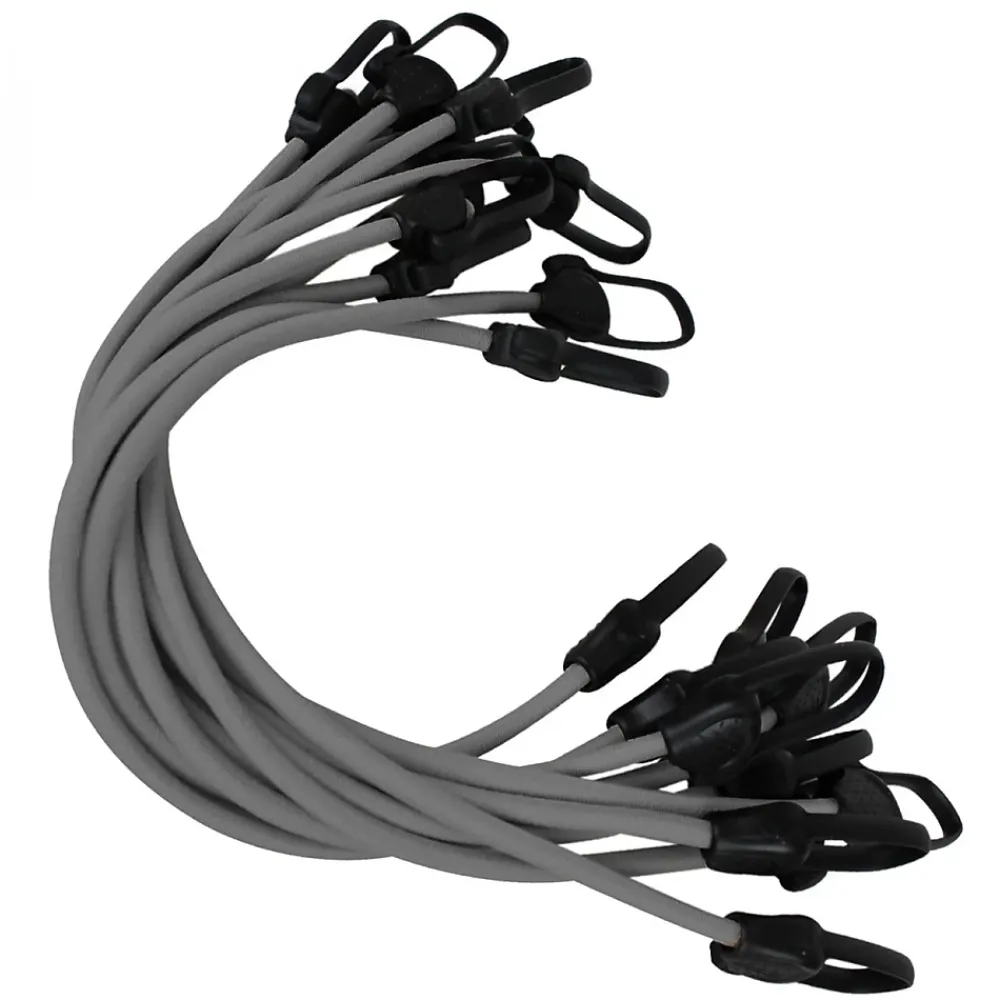 Linxor Lot de 10 tendeurs sandows sécurisés et normés - Gris -