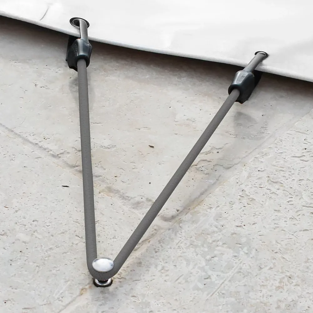 Linxor Lot de 10 tendeurs sandows sécurisés et normés - Gris -