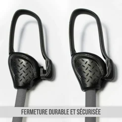 Linxor Lot de 10 tendeurs sandows sécurisés et normés - Gris -
