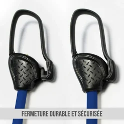 Linxor Sangle-Lot de 10 tendeurs sandows sécurisés et normés - Bleu -