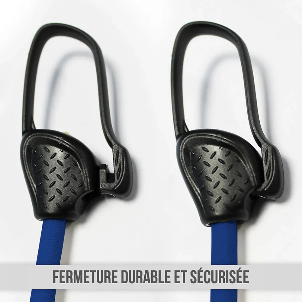 Linxor Sangle-Lot de 10 tendeurs sandows sécurisés et normés - Bleu -