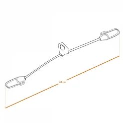 Linxor Sangle-Lot de 10 tendeurs sandows sécurisés et normés avec passant piton - Gris -