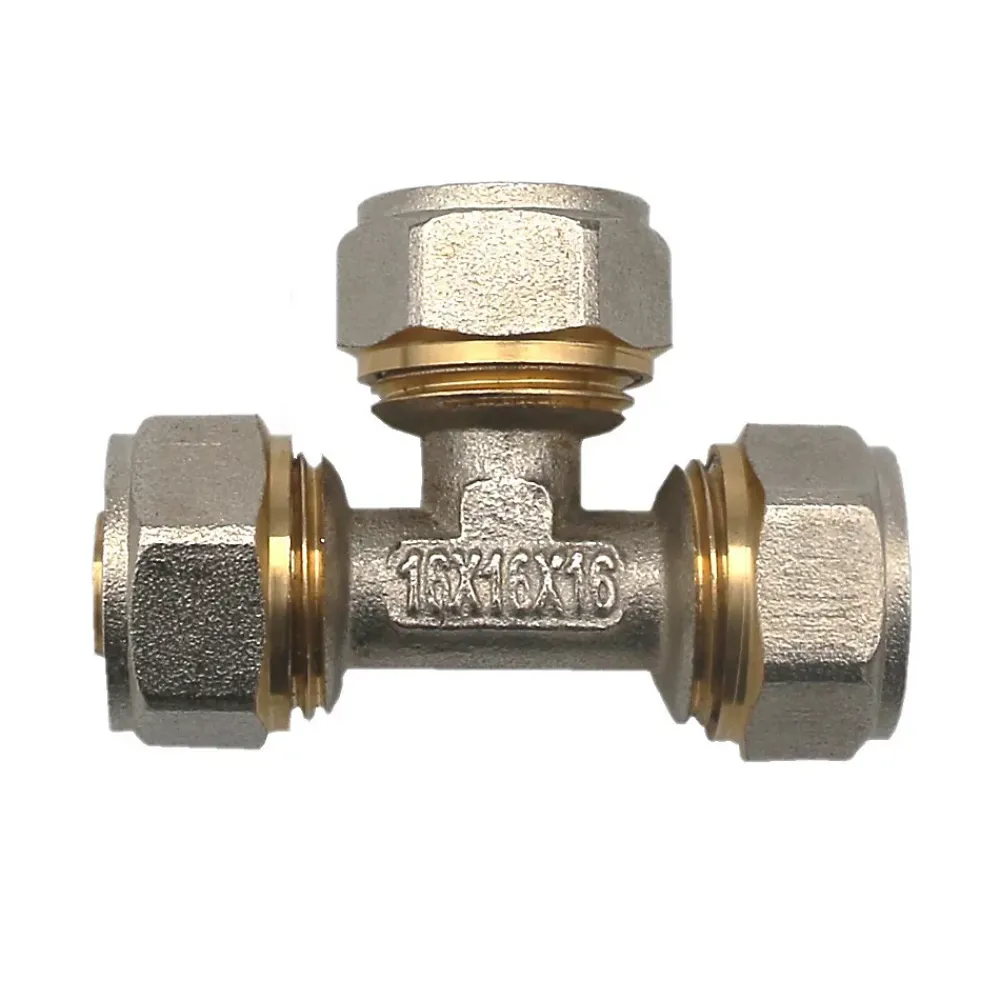 Monmobilierdesign Lot de 1 Té à visser tube PER diam16x16x16 mm