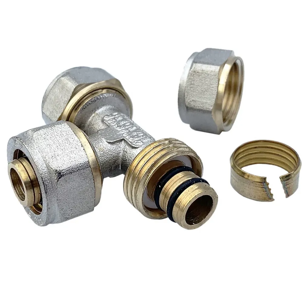 Monmobilierdesign Lot de 1 Té à visser tube PER diam16x16x16 mm