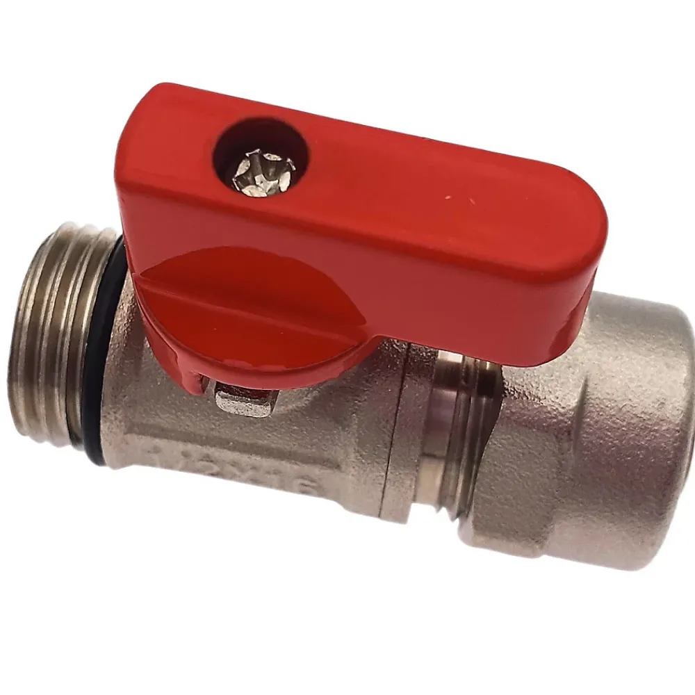 Monmobilierdesign Vanne D'Arrêt-Lot de 1 Vanne à bille sphérique 1/2"x16 pour tube PER diam16 Rouge