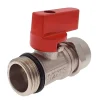 Monmobilierdesign Lot de 5 Vanne à bille sphérique 1/2"x16 pour tube PER diam16 Rouge