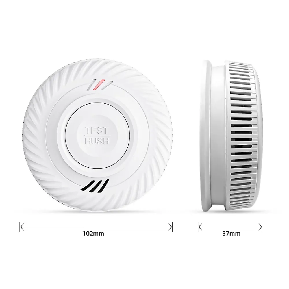 Kyf Détecteur De Fumée|Détecteur De Fumée-Lot de 2x Détecteur de fumée CE Pile 10 ans scellée connecté Wifi