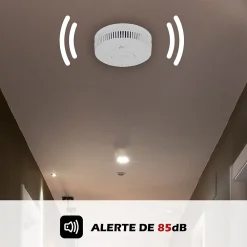 Kyf Détecteur De Fumée|Détecteur De Fumée-Lot de 2x Détecteur de fumée CE Pile 10 ans scellée connecté Wifi