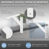 Ml-Design Equerre De Fixation-Lot 2 Equerres d'Etagere suspendue support mural en aluminium