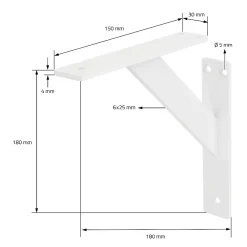 Ml-Design Equerre De Fixation-Lot 2 Equerres d'Etagere suspendue support mural en aluminium