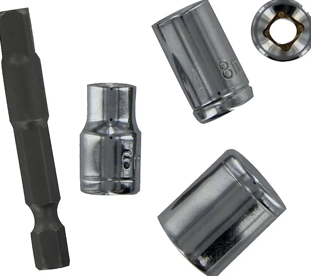 Tivoly Lot 5 pièces - 4 douilles 6/8/10/13 mm et 1 porte-douille hex 6,35 mm (1/4'') - 11501420001
