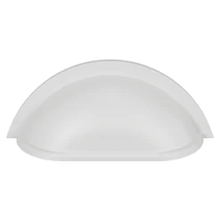 GoodHome Poignée De Meuble-Lot 6 poignées de meuble demi-ronde Govlin mat blanc l.81mm x l.30mm x H. 30mm entraxe 64mm