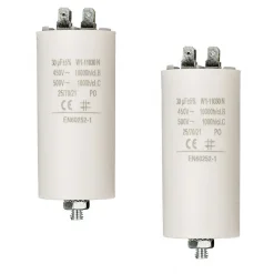 Nedis Fusible-LOT 10 X Condensateur 25.0UF 450 V À Cosses CONDO DÉMARRAGE 25MF