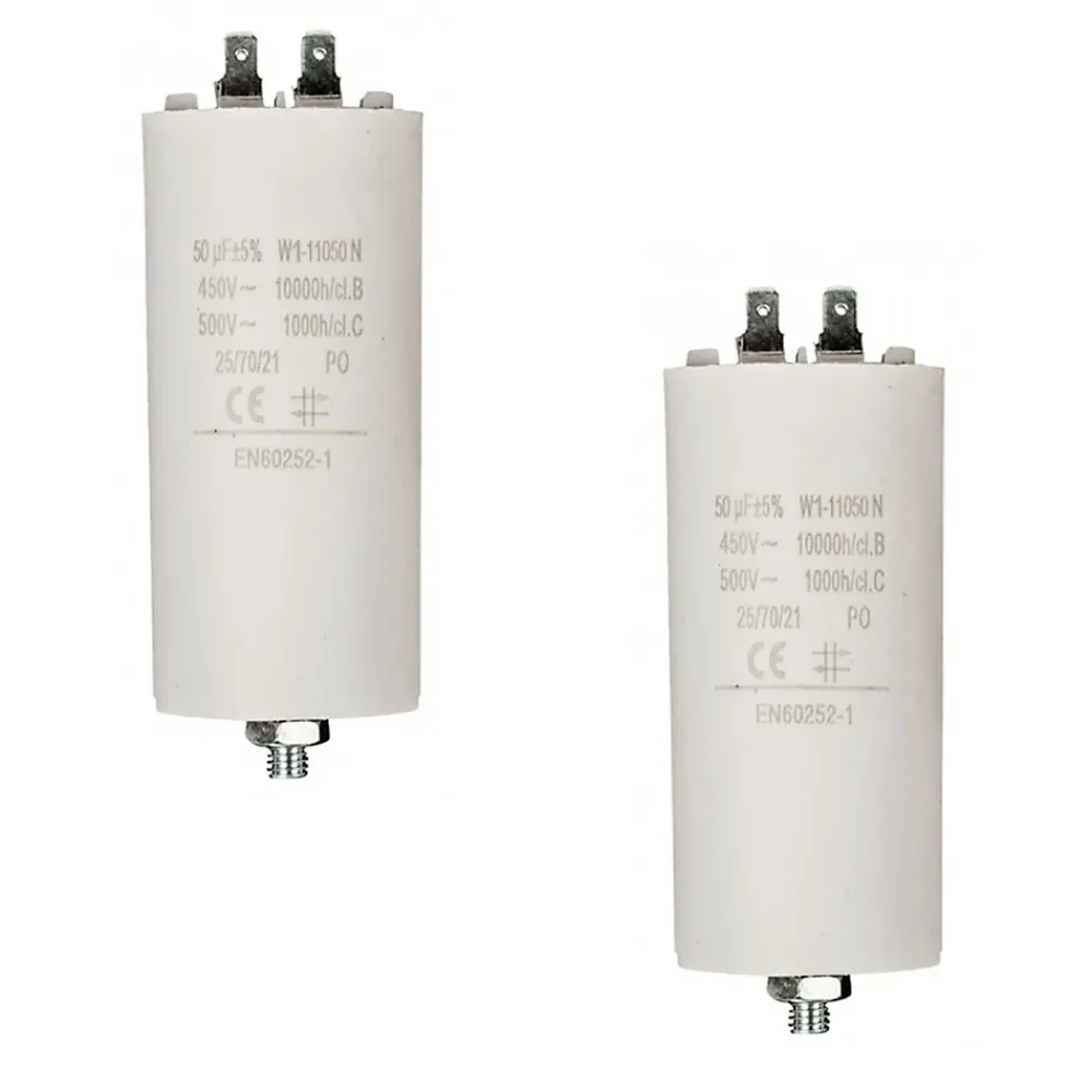 Nedis LOT 2 x Condensateur 50.0UF 450 V à Cosses CONDO 50MF