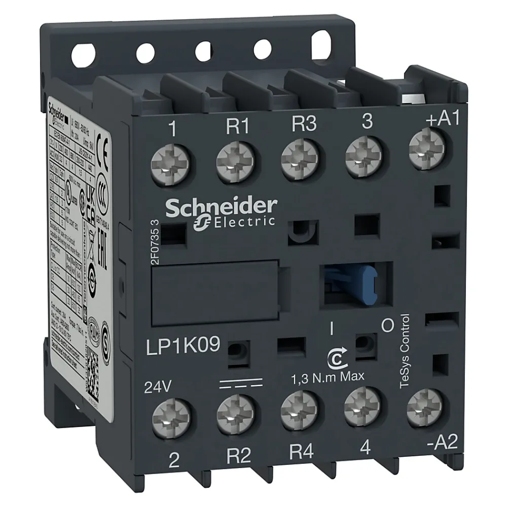 Schneider Electric Autre Commande Modulaire-Lp1k09008bd Schneider - Contacteur Tétrapolaire - 2no+2nf - 20a - Bobine 24vcc - Vis