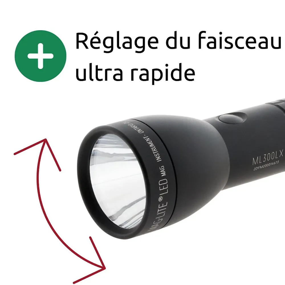 Maglite Lampe Torche-ML300LX Lampe torche LED 2x piles D - Noir