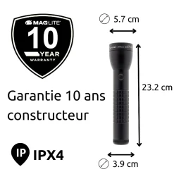 Maglite Lampe Torche-ML300LX Lampe torche LED 2x piles D - Noir