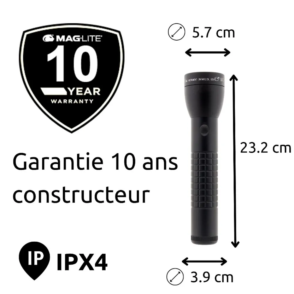 Maglite Lampe Torche-ML300LX Lampe torche LED 2x piles D - Noir