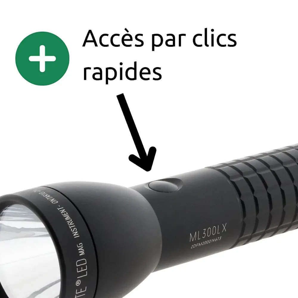 Maglite Lampe Torche-ML300LX Lampe torche LED 2x piles D - Noir