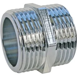 Somatherm for you Mamelon égal laiton chromé double mâle 20/27 (3/4"), lot de 2