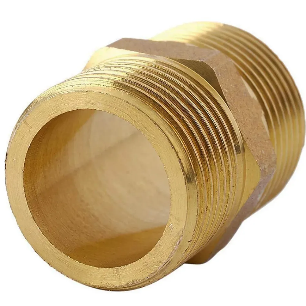 Monmobilierdesign Raccord À Visser-Mamelon laiton égal mâle mâle à visser diam 3/8" - lot de 5