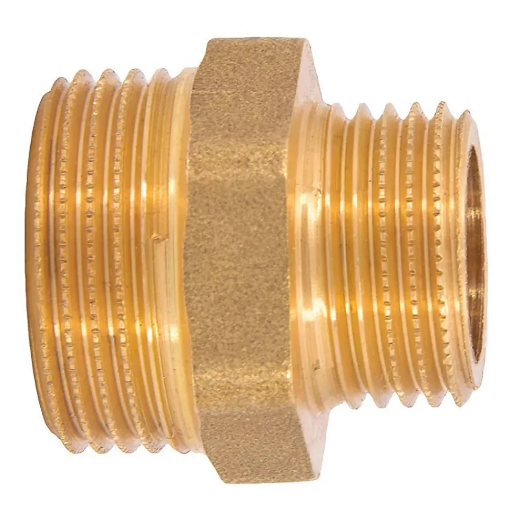 Monmobilierdesign Raccord À Visser-Mamelon laiton réduit mâle mâle à visser diam 1/2" x 3/4" - à l'unité