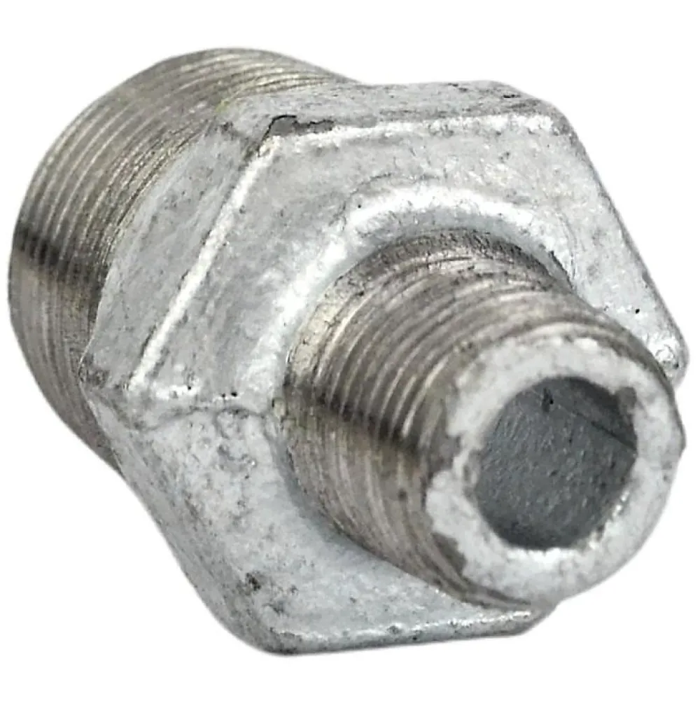 EE Odlewnia Mamelon réduit fonte galvanisée - 20x27mm (3/4'') - 12x17mm (3/8'')