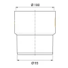 Wirquin Manchette de raccordement Femelle 100 / Mâle 93mm