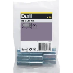 Diall Manchon Fileté-Manchon tête hexagonale zingué ø 10 x 30 mm - 10 pièces