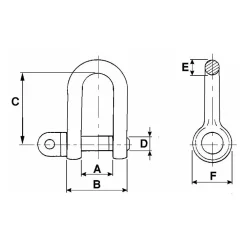 Lem Select Accessoire De Corde, Câble Et Chaîne-Manille zinguée diam 14 - 9/16"