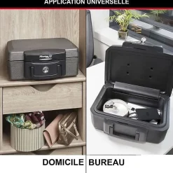 Master Lock Coffre-Fort-Malette de sécurité / Coffre fort - Anti feu et étanche - Format S - 4,9L